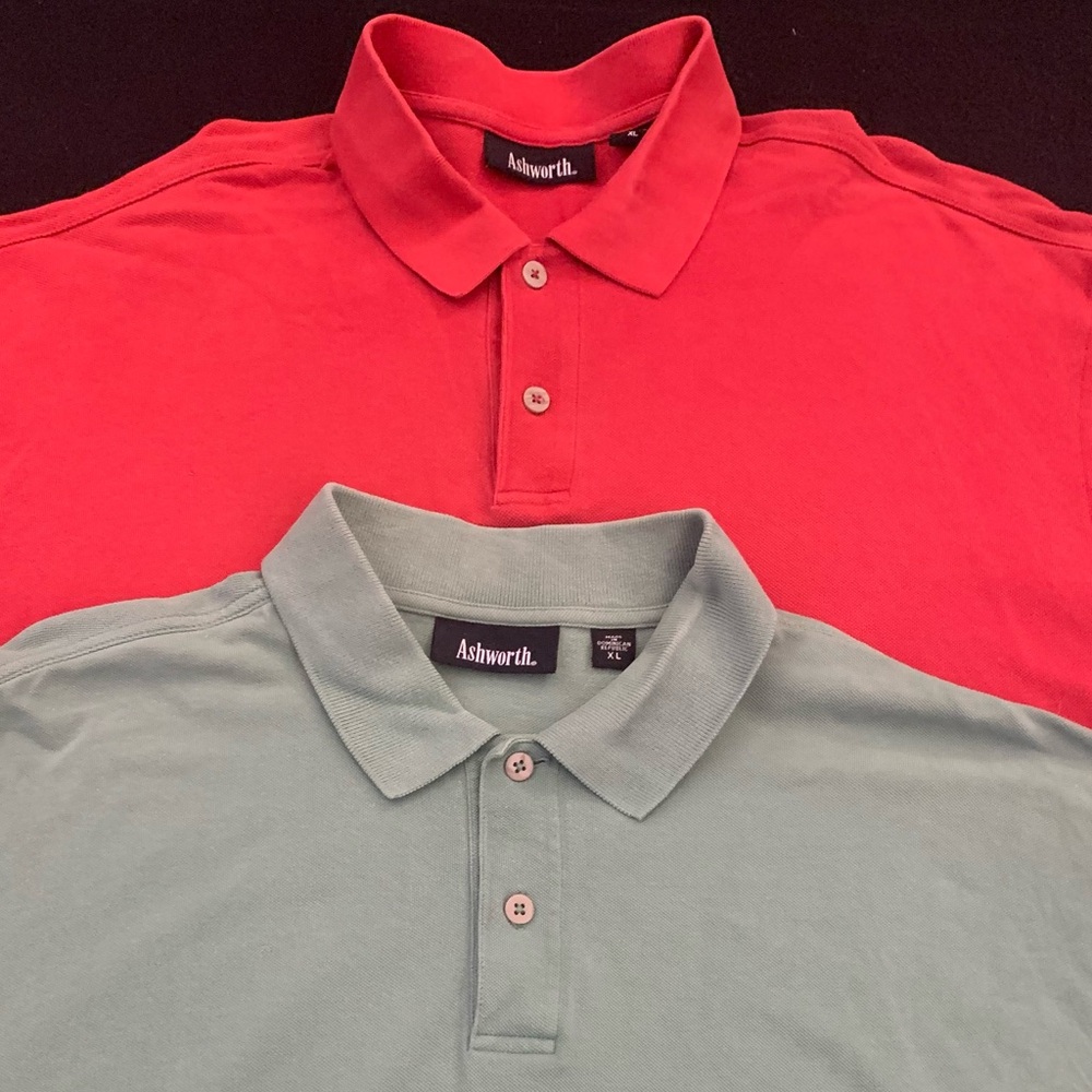 2 ASHWORTH All Cotton 2 Button Polos